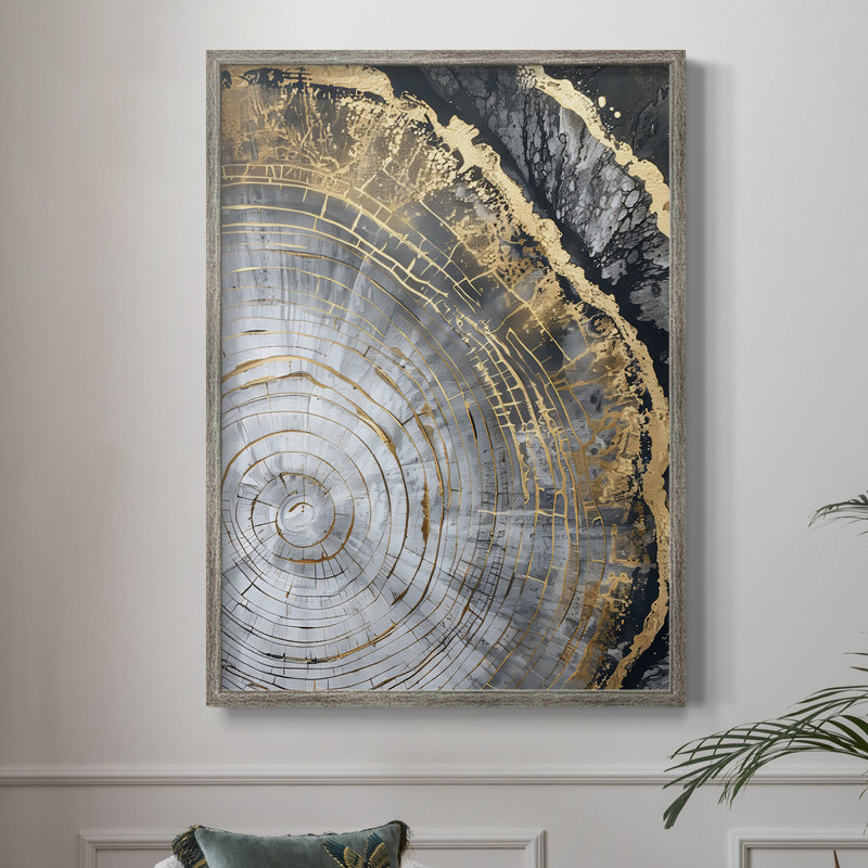 Série ABSTRACT CCxxIX, reproduction encadrée - bois massif, H 15 po x l 12 po