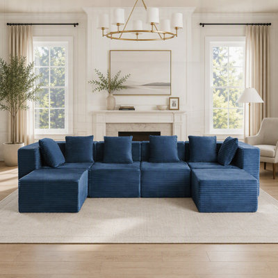Boneless Couches for Living Room, Modern Modular Sectional Sofa with Plush Comfort and No Assembly Required
