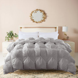 Warm Things German Batiste Baffled Box Light Weight Hungarian Goose Down Comforter Level 2 White/Oversized King