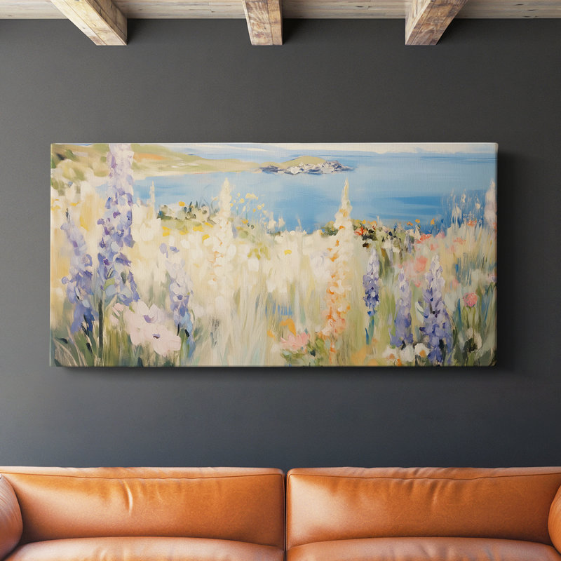 Botanical Series-CCXLVII- Toile tendue avec châssis - Prêt à accrocher, H 24 po x l 48 po