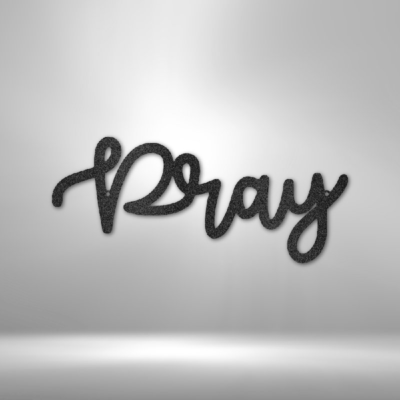 Scripture Walls Scripture Walls Pray Script, Noir, H 23 po x l 23,5 po x P 0,5 po