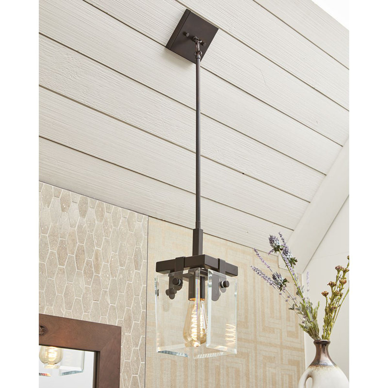 Luminaire suspendu simple à 1 lumière Bridgewood, Bronze antique