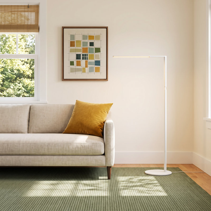 Lady7 LED Task Floor Lamp, Matte White