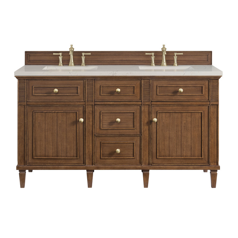 Lorelai 60'' W Double Vanity, Mid-Century Walnut, Siberian