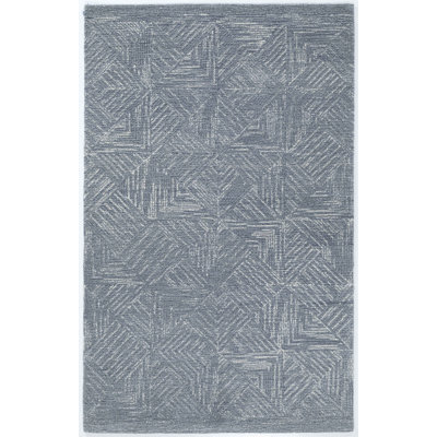 Shale Hand Tufted Area Rug in Denim