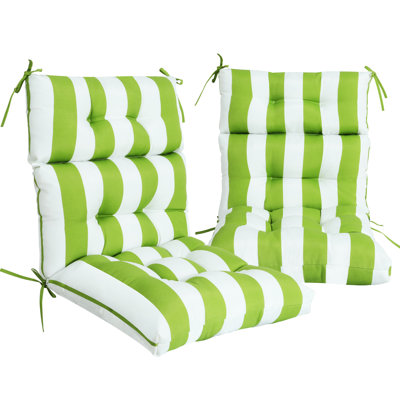 2 coussins de chaise de bureau à dossier haut, coussins à bascule, 44 po x 22 po x 4 po, porche et 2 pièces