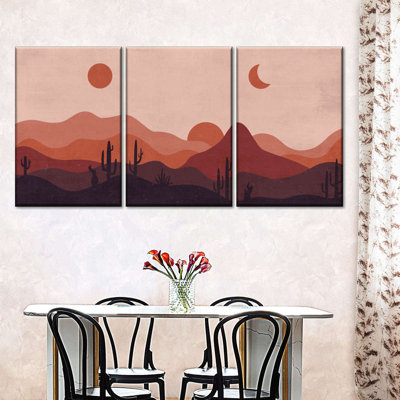 " Boho Abstract Landscapes " 3 - Pieces
