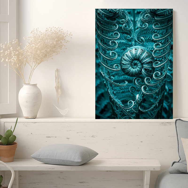 Art mural toile sarcelle, 24"H x 16"W