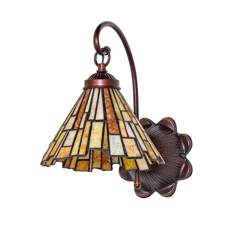 8" Wide Delta Jadestone Wall Sconce