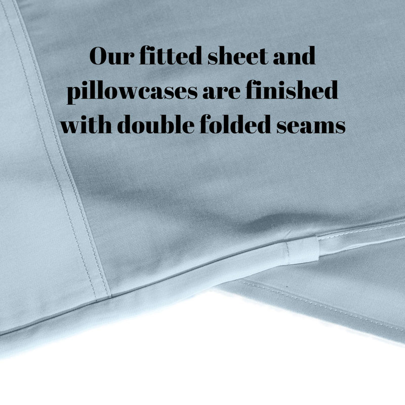 Sateen Sheet Set, Queen Sheet Set with 2 Pillowcases, Silver Gray