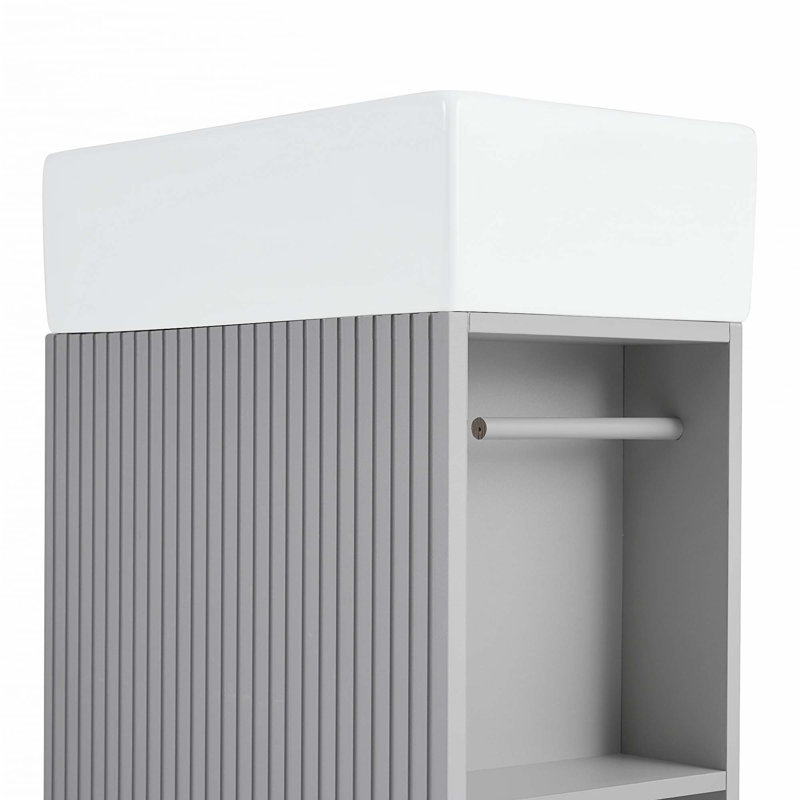 Meuble-lavabo 18,6 po avec lavabo, Gris