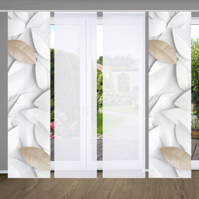 Polyester Semi Sheer Track Insert Sliding Panel