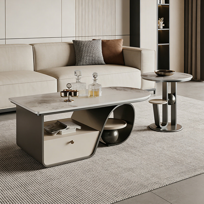 Orren Ellis Sintered Stone Coffee Table Set - Wayfair Canada
