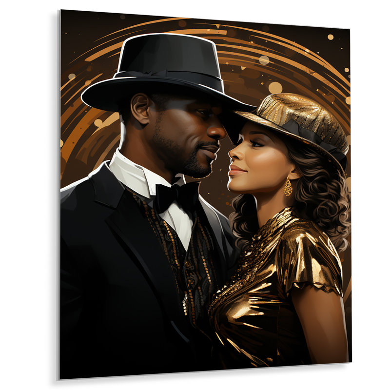 «Gold», art dynamique de style Harlem Renaissance, H 20 po x l 12 po x P 1 po