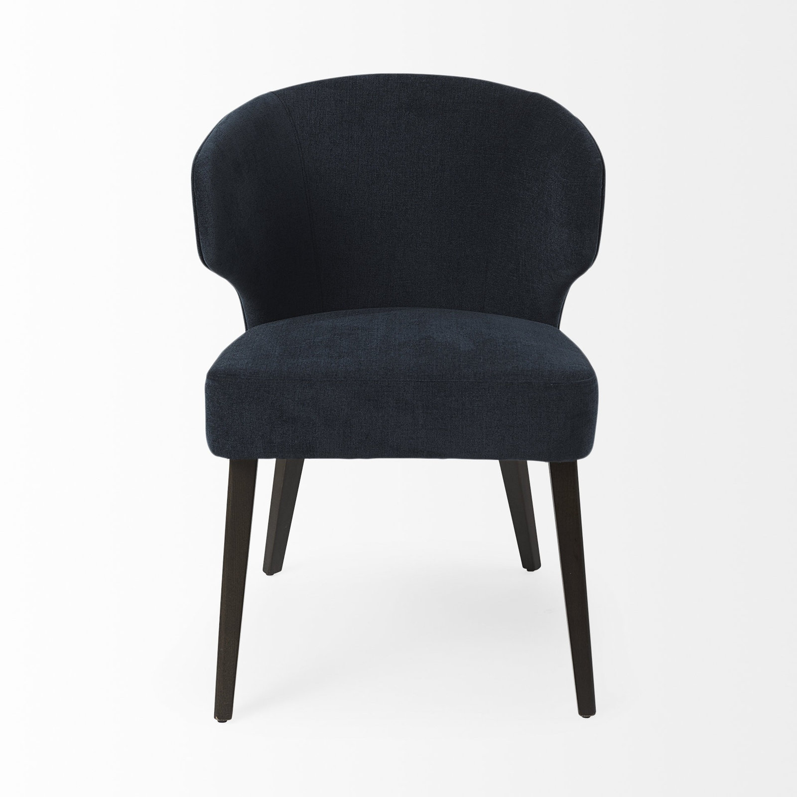 Golino Fabric Upholstered Wingback Side Chair, Black, Black