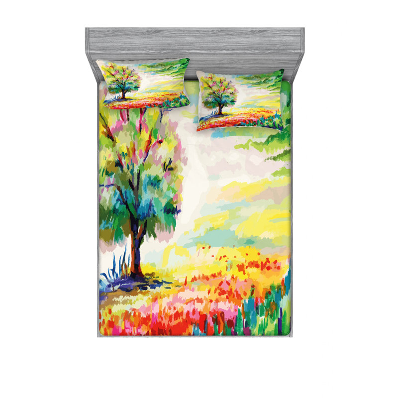 Microfiber Sheet Set, Queen Sheet Set with Fitted Sheet