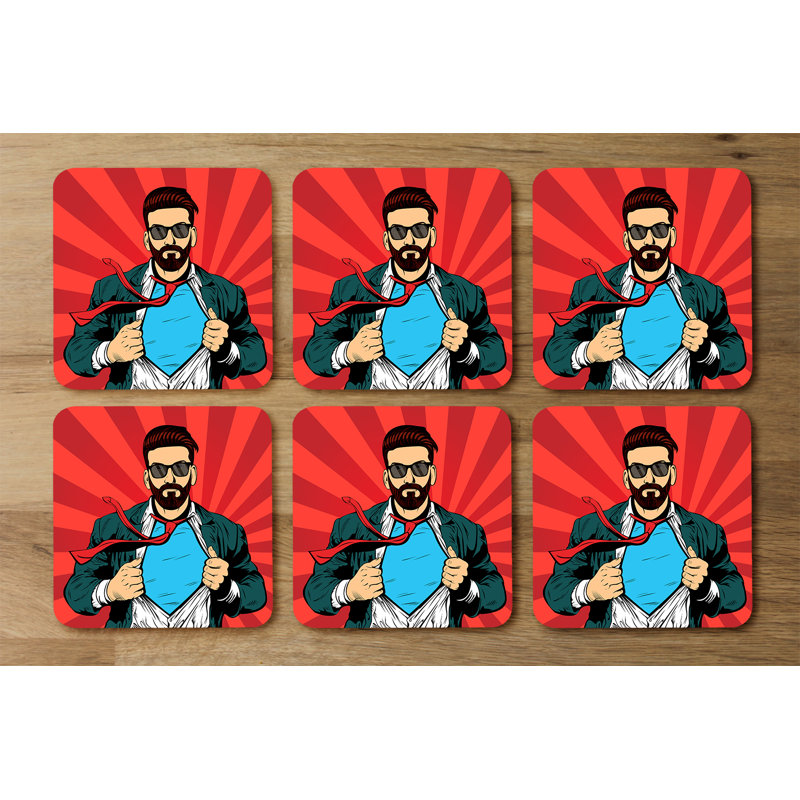 Square 6 Piece Coaster Set
