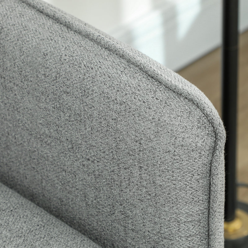 Tobergill 2 Seater Linen Look Tufted Sofa, Grey 