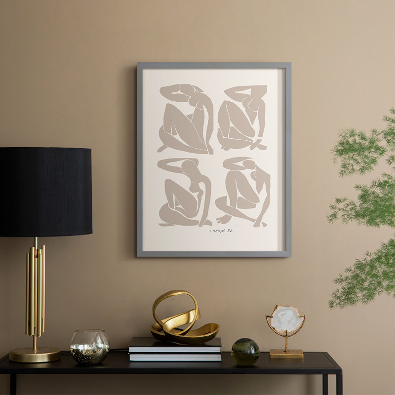 Matisse CCxxxviii, reproduction encadrée, reproduction encadrée, H 15 po x l 12 po, Gris