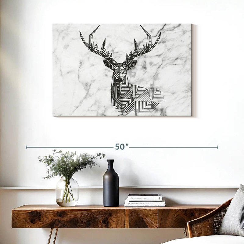 Brampt Geometric Stag, 24" H x 36" W