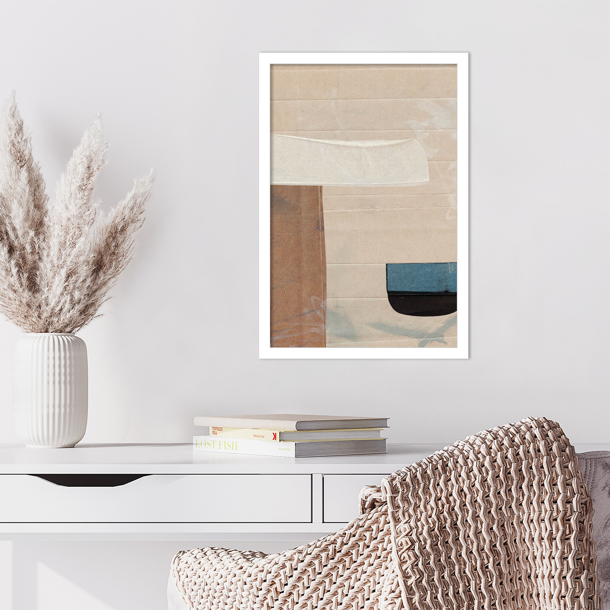 Sauna Serenity by Dan Hobday Wood Framed Wall Art Print, 21" H x 15" W, White