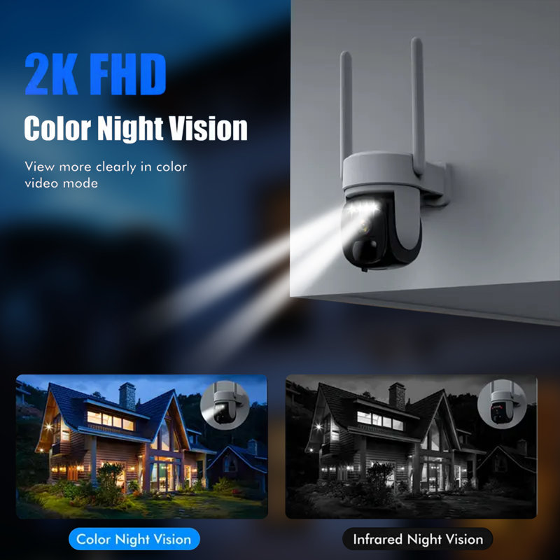 360 Wireless Home Camera With Artificial Intelligence Motion Tracking And Solar Energy