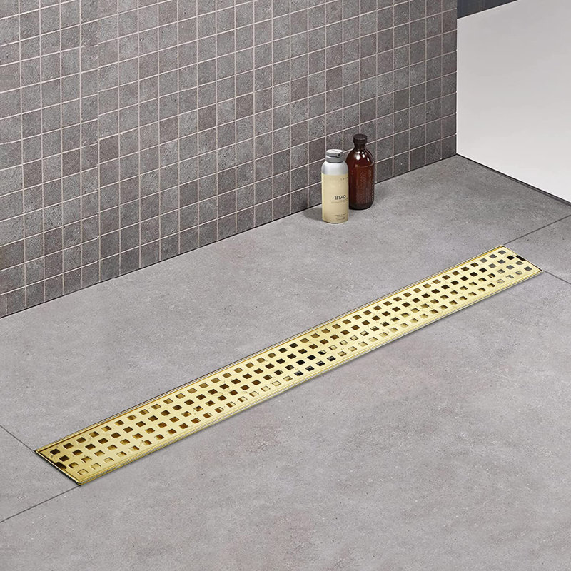 24'' W Linear Grid, Brushed Gold
