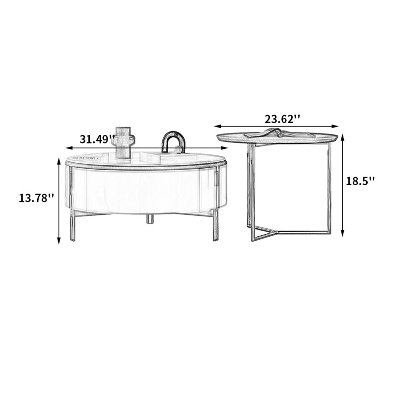 Round Coffee Table Set