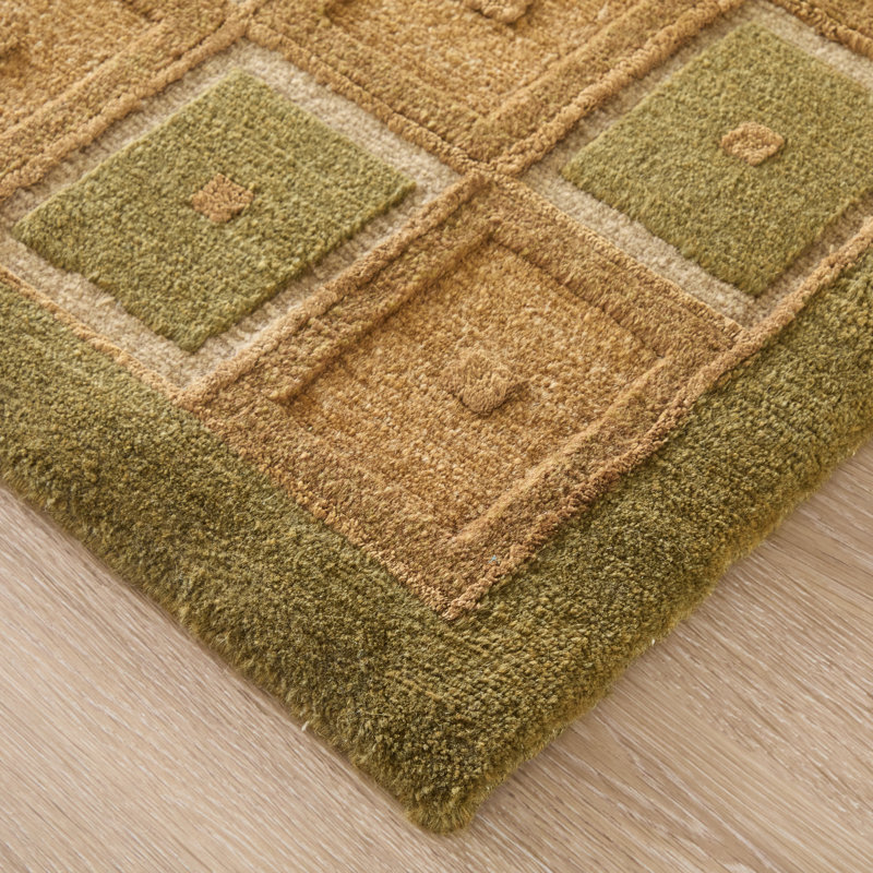 Tapis géométrique moderne Chadwick, Brun, Rectangle 7 pi 9 po x 9 pi 9 po