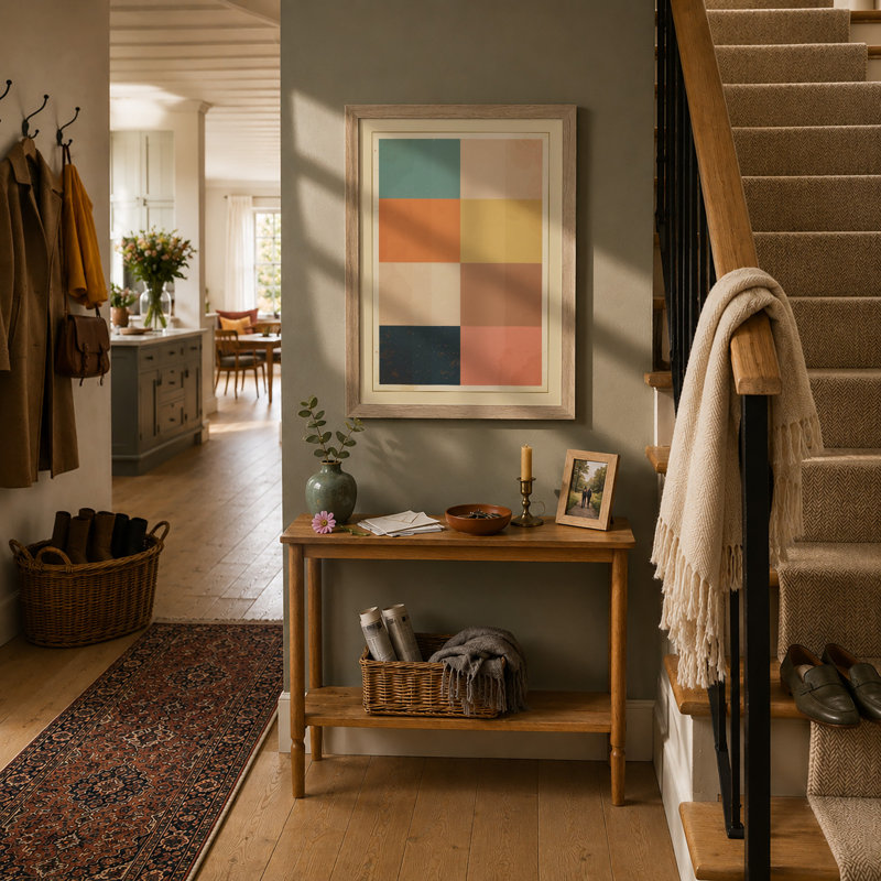 Colour Study Mid-Century - Framed Print, Oak, A4 - 29.7 x 21.0 cm