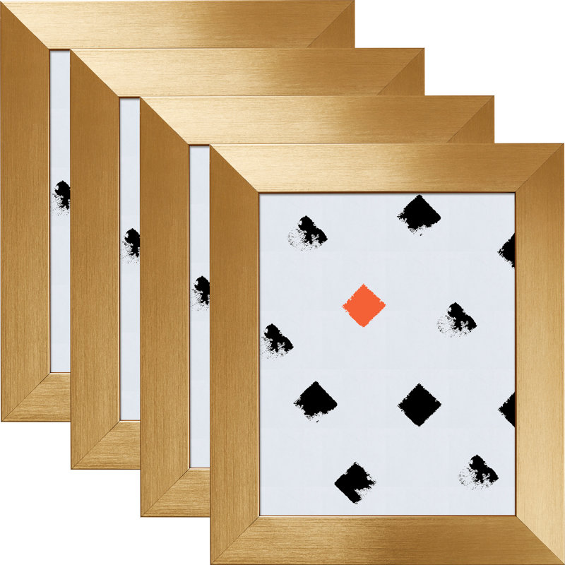 Ensemble de cadres muraux 4 pièces Chael, 5 po x 7 po, Or