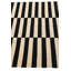 Tapis noir et blanc 4 pi x 6 pi
