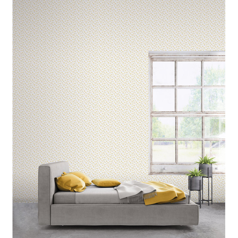 Galerie Miniatures 3 Yellow Floral Wallpaper