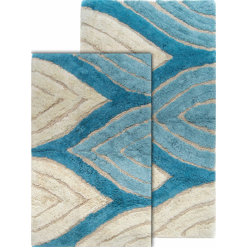 Steadman Bath Rug Set, Aquamarine