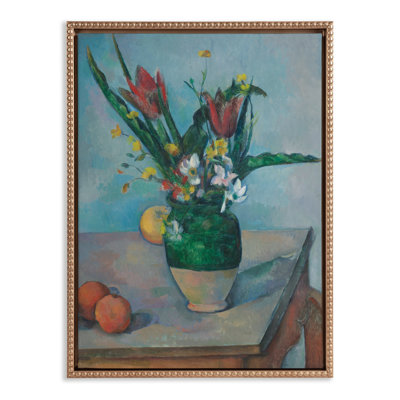Le vase de tulipes, v. «1890» par The Art Institute of Chicago, reproduction d'art sur toile encadrée