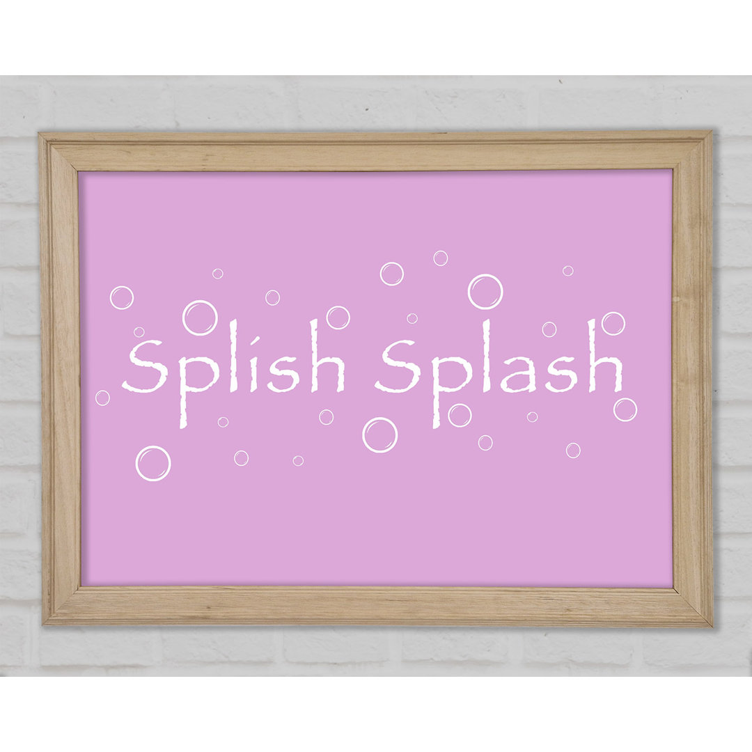 Badezimmer Zitat Splish Splash Badezimmer Rosa Gerahmter Druck