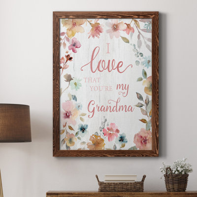 «Love Grandma», art textuel sur toile
