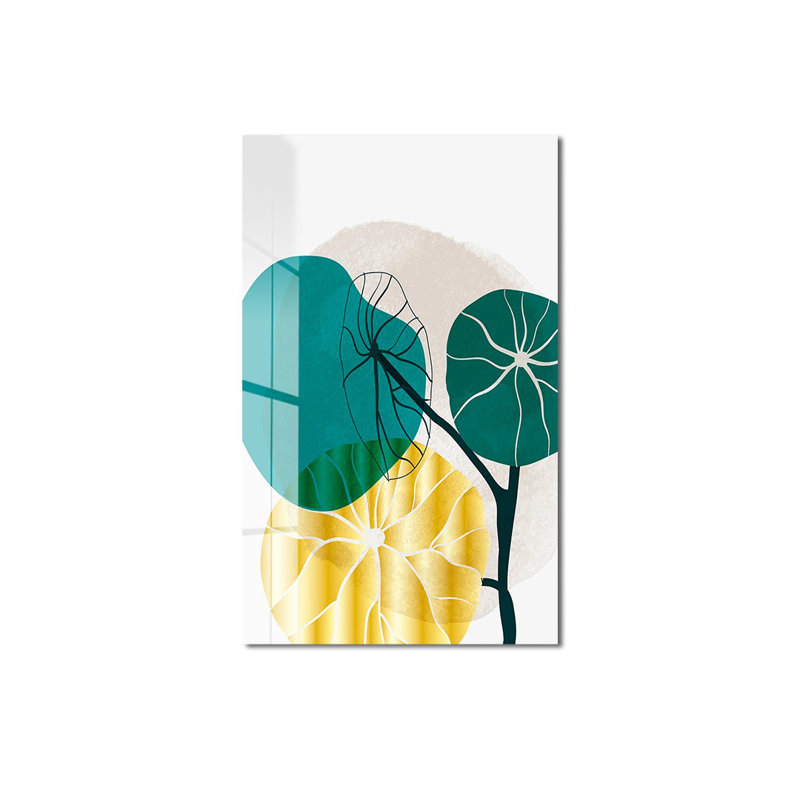 Superbe peinture murale en verre trempé 27,6 po x 39,4 po | 100% verre trempé, épaisseur: 0,16 pouce | Décoration élégante pour le salon ou le bureau, durable et facile à nettoyer, idée de cadeau parfaite