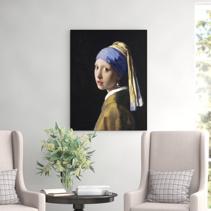 Girl With The Pearl Earring by Johannes Vermeer - Wrapped Canvas Print, 101cm H x 77cm W