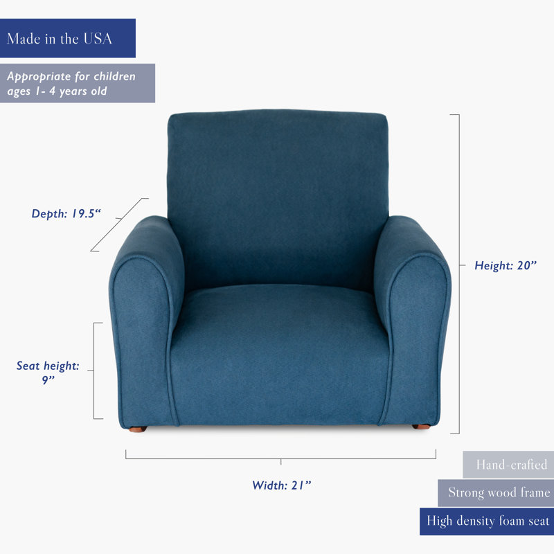 Villas Kids Rocking Chair, Childs Rocker, Navy