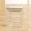 Adcock Glass Top Sled Nesting Tables