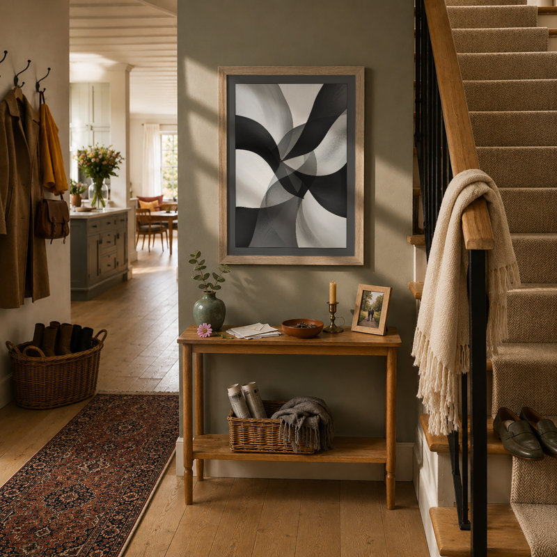 Spiral Vortex Geometric - Framed Print, A3 - 42.0 x 29.7 cm, Oak