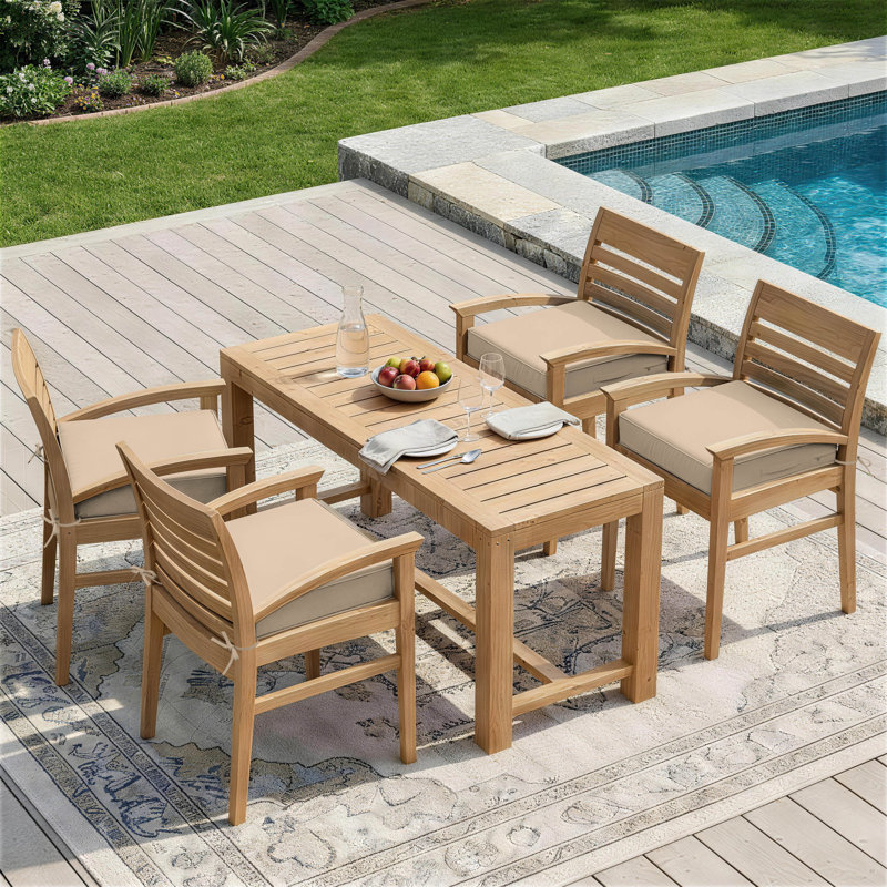 19"x19"x4" Outdoor Seat Cushions High-Resilience Foam Chair Cushion with Handle and Non-Slip Bottom, Sand