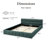 Chenille Upholstered Bed Frame With Headboard-86317120-86317123