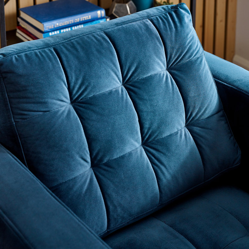 Jodi Velvet Armchair, Navy
