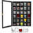 Shot Glass Display Case Wall Mounted, 30 Shot Glass Holder With Door And Removable Shelve, Shot Glass Storage For Home And Bar Decor