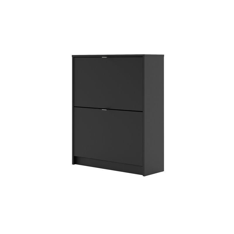 Domini 12 Pair Flip Down Shoe Storage, Matte Black