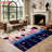 Heart Shaped Floral Print Area Rug, Modern Romantic Style, Machine Washable Non Slip, Indoor Home Decor for Living Room Bedroom Kids Balcony Apartment Cozy-129037040