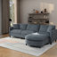 Canapé modulaire 107,87 pi avec 1 repose-pieds, coussin de siège et coussin de dossier amovible
