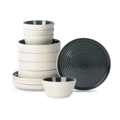 Stone Lain Elica 12-Piece Dinnerware Set Stoneware